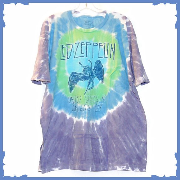 Led Zeppelin Ramble On Tie-Dye T-Shirt Sizes Med, LG, XL, 2X - Picture 2 of 6